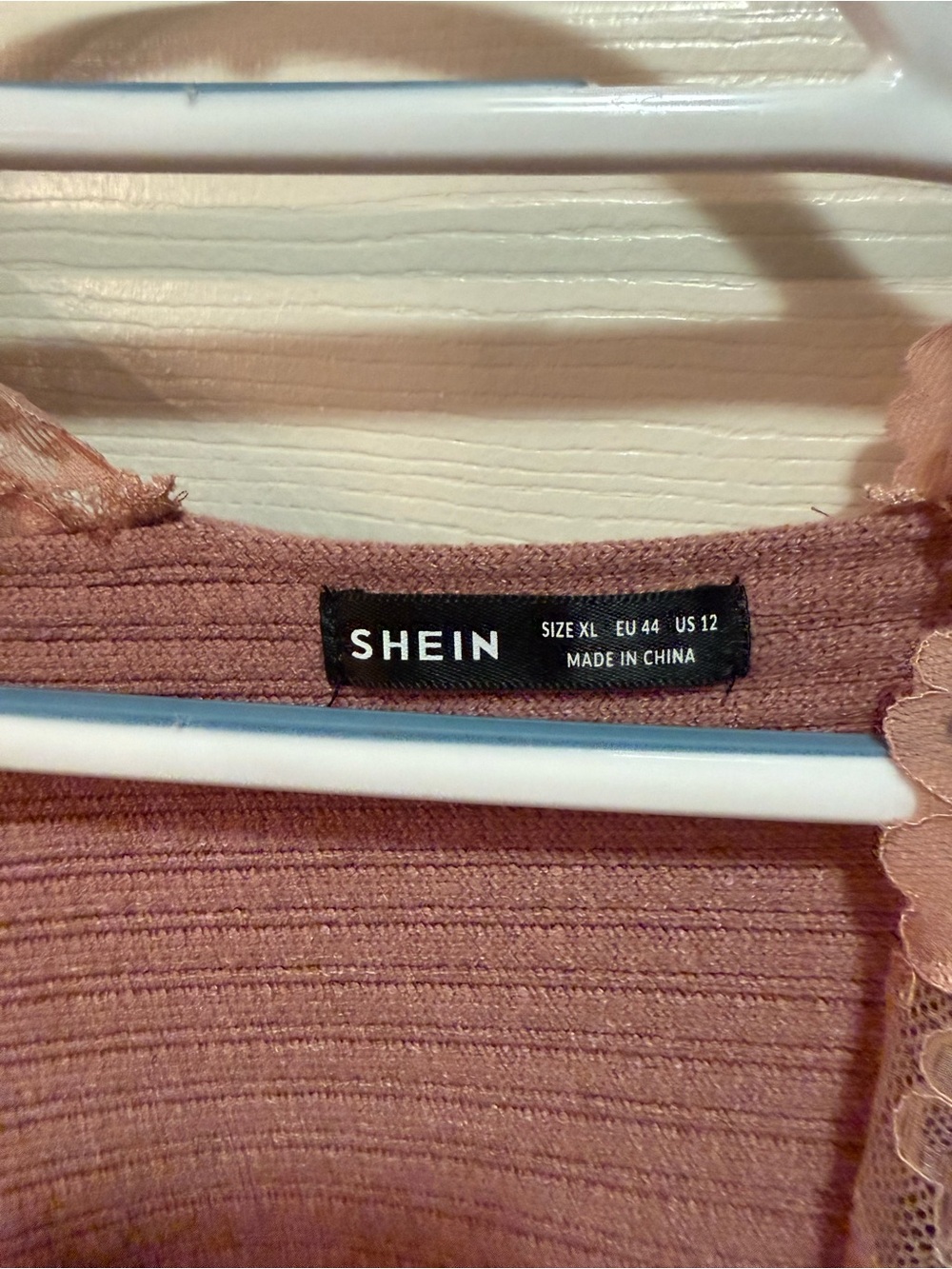 NWOT Dusty Rose Wrap V-Neck Ribbed Sweater size XL - Picture 5 of 5